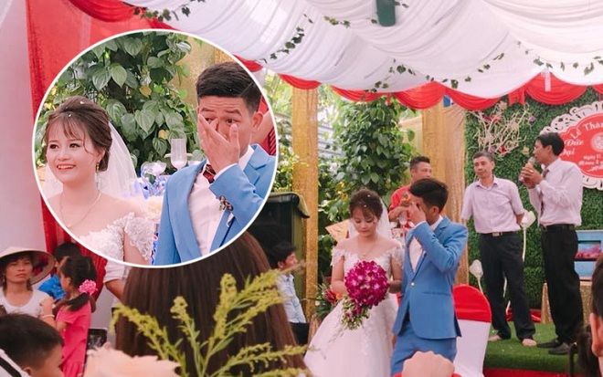 Hình ảnh gây ‘sốt’ hôm nay: Chú rể xúc động rưng rưng lệ, cô dâu cười tươi như hoa trong đám cưới