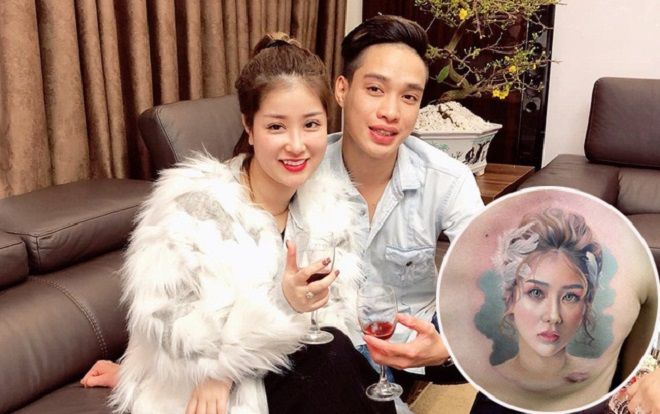 Kỷ niệm 10 năm, chồng xăm hình vợ lên ngực và ngỏ lời lãng mạn