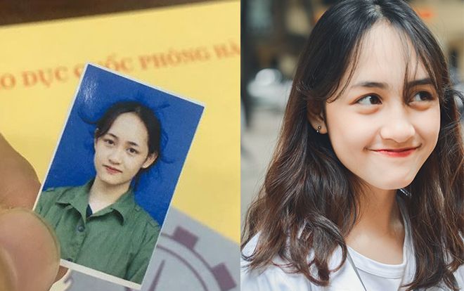 Nhan sắc xinh như hot girl của nữ sinh tóc rối bù trong ảnh thẻ nhưng thần thái vẫn ngời ngời
