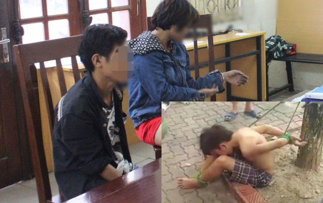 Triệu tập 3 người trói chân tay cậu bé đánh giày ở Công viên Thống Nhất lấy 70.000 đồng