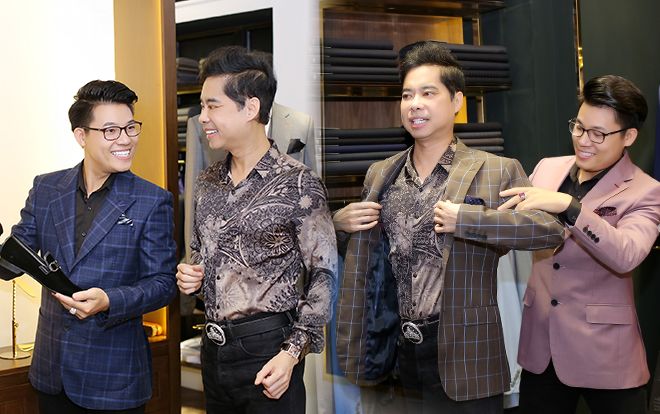 Quán quân 'Thần tượng Bolero' Duy Cường được cha nuôi Ngọc Sơn dẫn chọn trang phục trước ngày tổ chức Liveshow