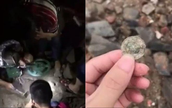 Người dân đổ xô đi đào 'kho báu' sau siêu bão Mangkhut