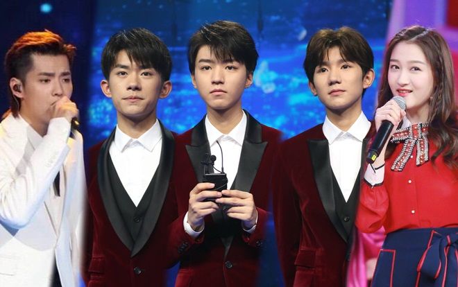 Hình ảnh hiếm hoi của TFBOYS, Quan Hiểu Đồng và Ngô Diệc Phàm tại 'CCTV National Day Party 2018'
