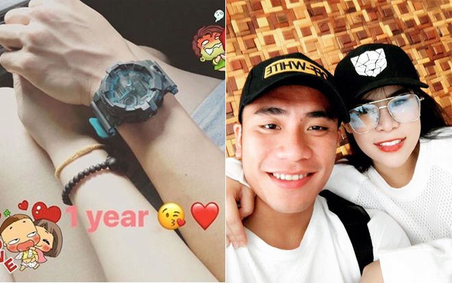 Bùi Tiến Dụng khoe ảnh nắm tay ‘tình bể bình’ năm với bạn gái kỷ niệm 1 năm yêu