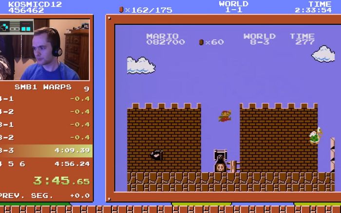 Game thủ lập kỷ lục thế giới khi phá đảo Super Mario chỉ trong chưa đầy 5 phút