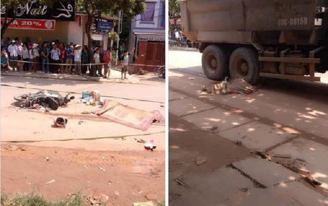 Đi bốc thuốc nam, cặp vợ chồng bị xe tải cán chết thương tâm