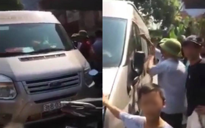 Bị đánh vì rượu mời không uống, người nhà trai quây ô tô đề nghị nhà gái mở cửa xuống nói chuyện