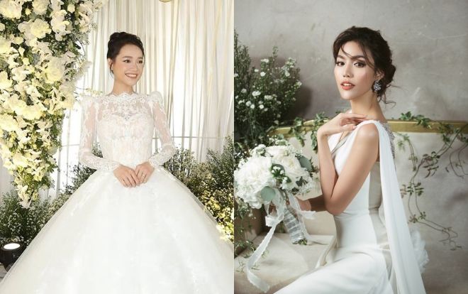 Bản phác thảo váy cưới của hai nàng dâu hot nhất năm Lan Khuê-Nhã Phương, bạn thích bên nào?