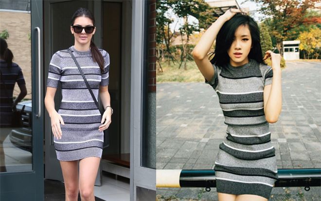 Cùng một chiếc váy nhưng Rosé (Black Pink) chẳng hề kém cạnh siêu mẫu Kendall Jenner