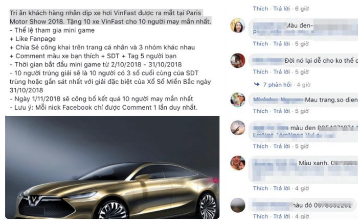 Năm 2018 rồi nhưng nhiều người vẫn còn mắc lừa 'chia sẻ bài đăng nhận ngay xe VinFast'