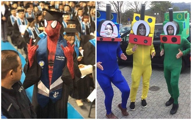 Ngày tốt nghiệp ra trường đố bạn dám mặc những bộ cánh 'sốc và sến' như những sinh viên này