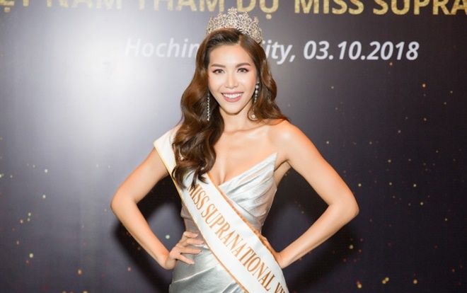 Minh Tú và chiếc vương miện Miss Supranational Vietnam 2018