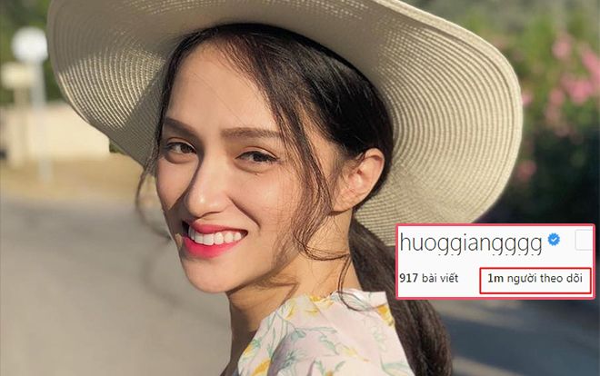 Vượt mặt nhiều 'chị em', Hương Giang là hoa hậu Việt đầu tiên vượt mốc 1 triệu follow Instagram