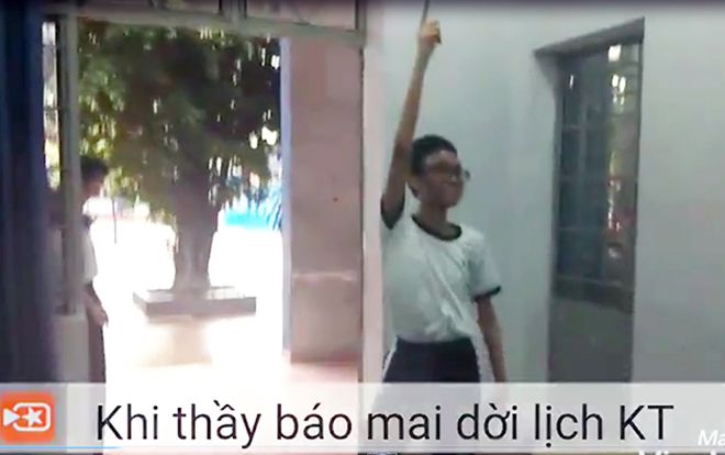 Khi thầy thông báo hoãn lịch kiểm tra và đây là phản ứng 'khó đỡ' của các nam sinh 'trường người ta'