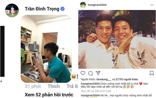 Dù biết Tiến Dũng là hoa đã có chủ nhưng Đình Trọng vẫn không ngại đi 'bình luận dạo' để kể về 'tình yêu' một thời