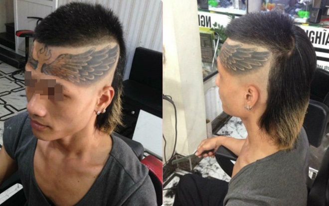 Yêu thích xăm mình nhưng hành động phủ kín trán bằng hình đôi cánh của chàng trai khiến khiến dân mạng tranh cãi