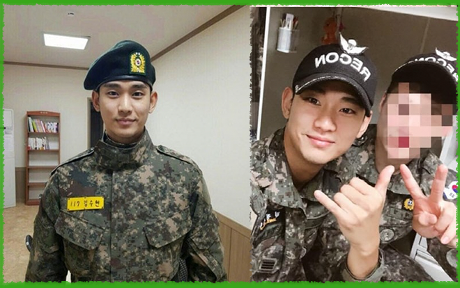 'Cụ giáo' Kim Soo Hyun gửi lời chào người hâm mộ từ trong quân ngũ