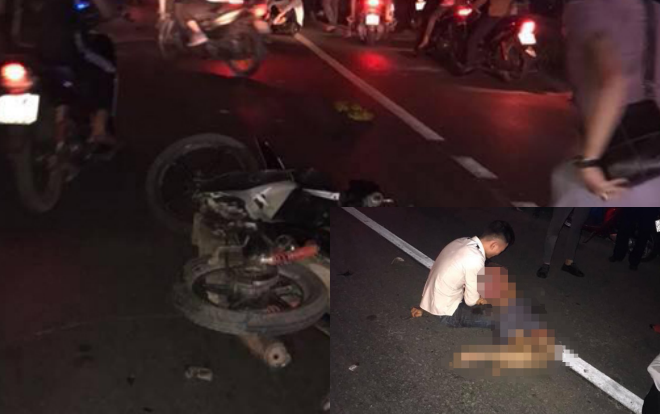 Chồng ôm thi thể vợ đang mang thai gào khóc thảm thiết sau tai nạn liên hoàn