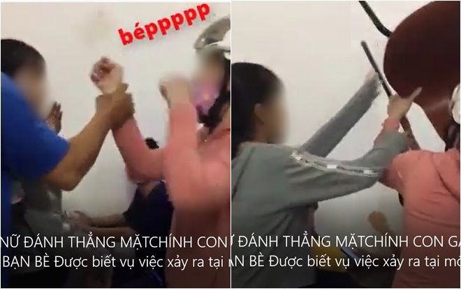 Xôn xao clip mẹ xông vào đánh con gái ngay trước mặt nhiều người khi thấy con lê la quán trà sữa cùng bạn trai