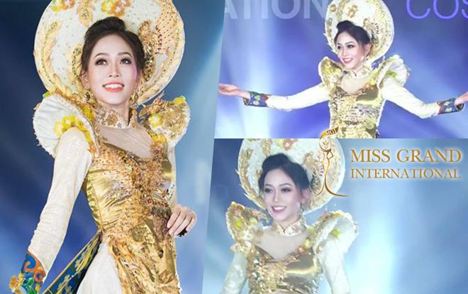 Vì lý do này mà Phương Nga xinh đẹp, 'cực' bắt sáng khi diện quốc phục trên sân khấu Miss Grand International 2018