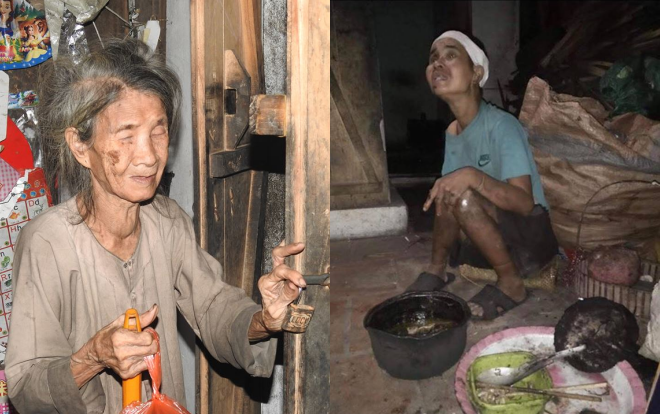 Bữa cơm nghẹn đắng của người mẹ 88 tuổi mù lòa và con gái điên dại: 'Tôi sắp chết rồi, chỉ mong con Hồng được trung tâm bảo trợ nhận nuôi'