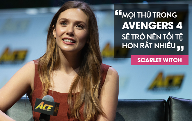 Elizabeth Olsen (Scarlet Witch) chia sẻ về 'Avengers 4': Mọi thứ sẽ trở nên tồi tệ hơn rất nhiều!