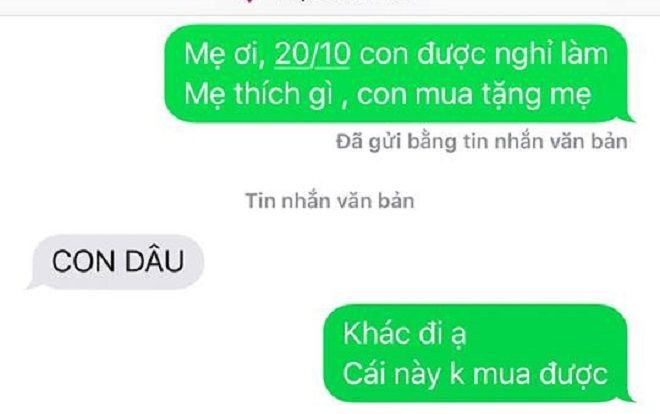 Dân F.A ám ảnh với câu nói: 'Mẹ không cần quà 20/10, mẹ chỉ cần nàng dâu thôi!'