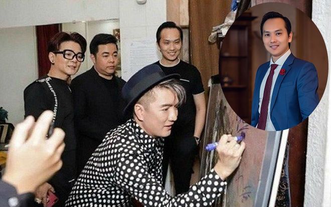 Doanh nhân đề nghị ca sĩ Đàm Vĩnh Hưng kí tên vào tranh quý là người nổi tiếng trong kinh doanh đa cấp