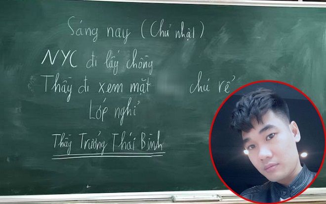 Chân dung thầy giáo gây sốt với dòng thông báo cho cả lớp nghỉ học để đi xem mặt chồng người yêu cũ
