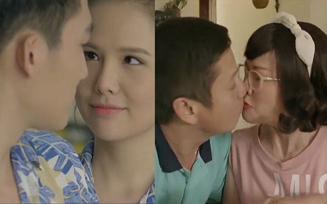 'Yêu thì ghét thôi' tập 14: Du - Kim làm hòa, ông Quang - bà Diễm hài hước hôn nhau đắm đuối