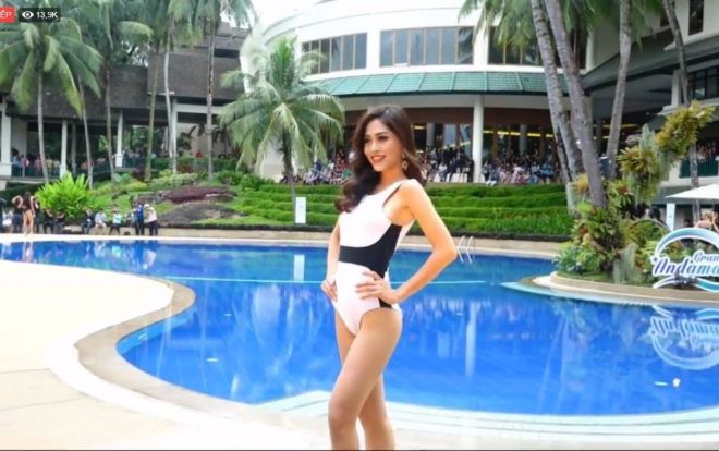 Á hậu Phương Nga khoe đường cong nóng bỏng, bung lụa hết cỡ trong phần thi áo tắm