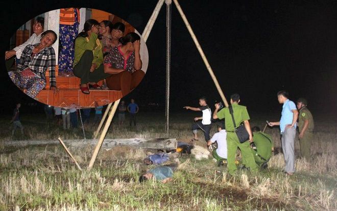 Vụ 4 công nhân bị điện giật tử vong: 'Lửa bốc cháy từ trên đỉnh cột bê tông chạy dài xuống tận mặt đất'