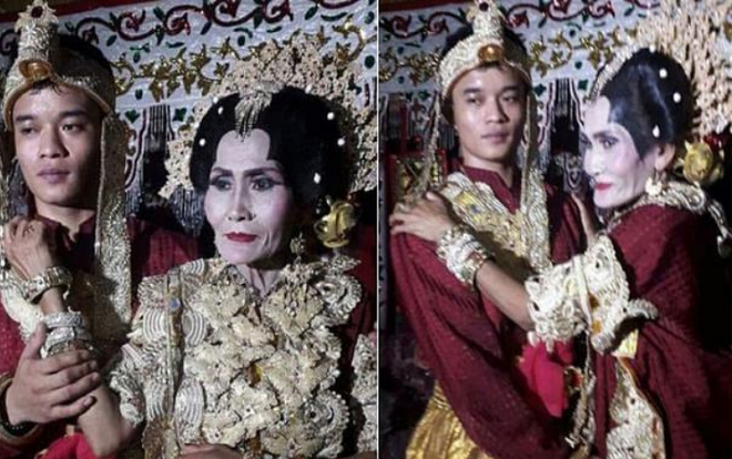Chàng trai 20 tuổi kết hôn với bà lão ‘mặt rắn’ 65 tuổi