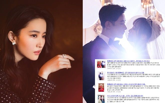 Hôn lễ vợ chồng La Tấn đứng Top ở Hàn: 'Hai nữ thần Đại Lục, Lưu Diệc Phi chúc mừng đám cưới Đường Yên'