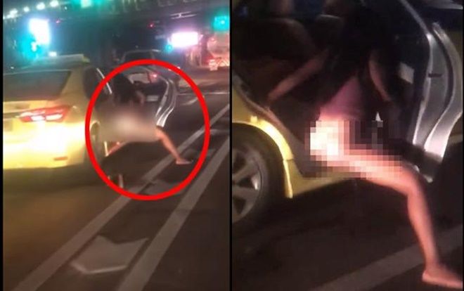 Hành vi phản cảm của cô gái ngay tại điểm dừng đèn đỏ giữa phố khiến dân mạng bức xúc