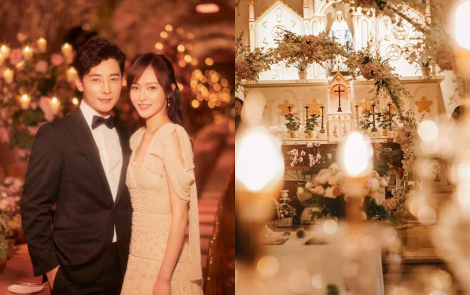 Cận cảnh lễ đường 'diễm lệ' như cung điện nơi diễn ra hôn lễ của cặp đôi đình đám Cbiz Đường Yên - La Tấn