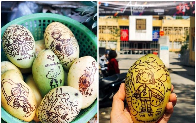 'Sức mạnh' của sinh viên Mỹ thuật Công nghiệp: Đến quả xoài đem bán cũng biến thành bức tranh độc đáo