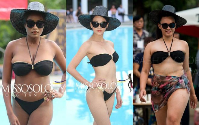 Đối thủ Phương Khánh bất ngờ để lộ hình xăm, tăng cân chóng mặt tại vòng thi hình thể Miss Earth