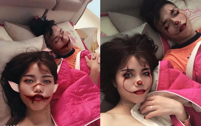 Vợ chồng vụ cầu thủ đánh nhau biến dạng kinh dị đêm halloween