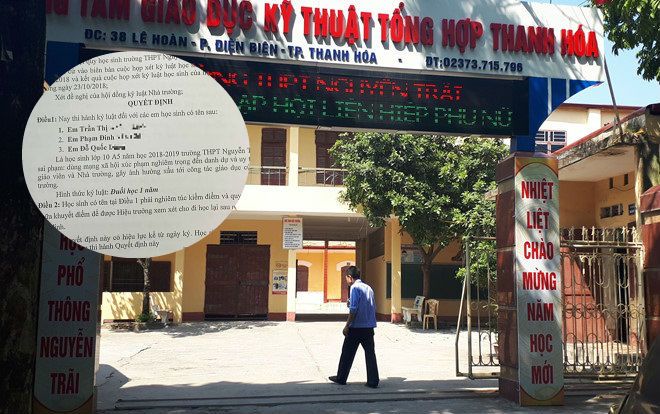 Thu hồi quyết định kỷ luật đối với 7 học sinh lập facebook nói xấu thầy cô, thông báo cho các em đến trường bình thường