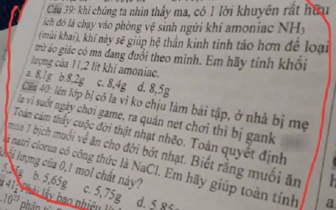 Sốt xình xịch với thầy giáo dạy Hóa mang hết ma quỷ, mẹ mắng vì chơi game cho đến bịch muối vào đề bài