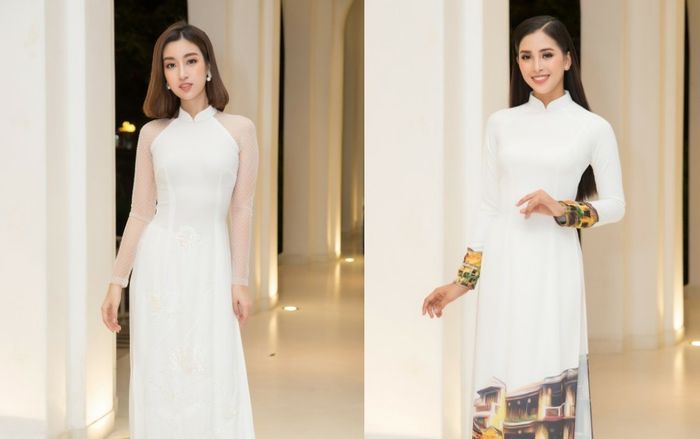 Không phải đầm cắt trên hở dưới, đây là trang phục được Đỗ Mỹ Linh, hoa hậu Tiểu Vy diện để 'so kè' nhau vị trí sao đẹp trong tuần