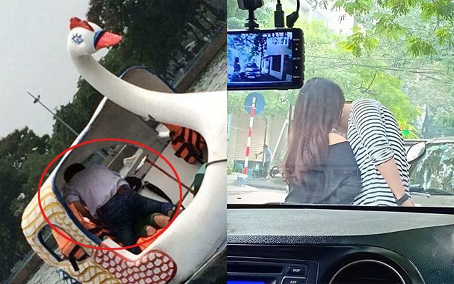 Chưa hết tranh cãi về đôi nam nữ ôm hôn thắm thiết ngay trước ô tô, dân mạng lại xôn xao cặp đôi có ‘hành động lạ’ khi đạp vịt giữa hồ