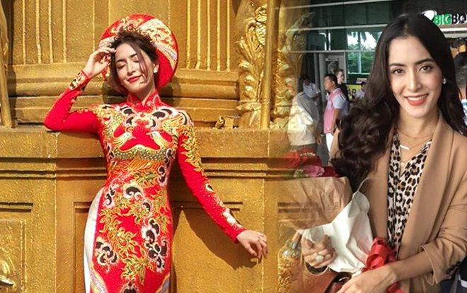 ‘Nữ hoàng drama’ Pinky Savika đã tới Việt Nam, duyên dáng trong tà áo dài