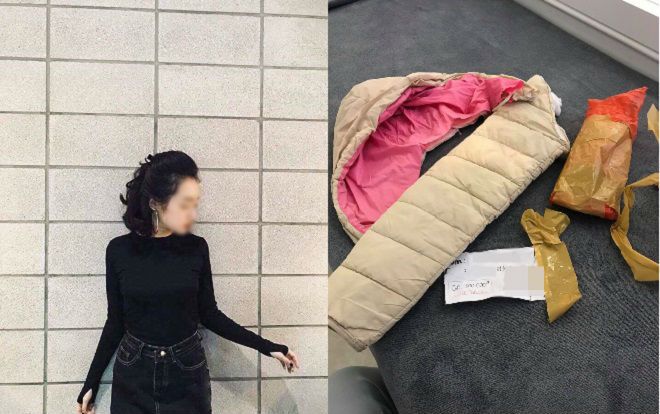 Thêm một 'nạn nhân' của mua hàng online: Đặt mua áo thun tay dài, cô gái nhận được mũ và ống tay áo phao đã được cắt rời