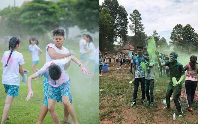Lớp người ta nghịch bột màu vừa vui mà vẫn đẹp 'sang chảnh', đến lượt lớp mình quẩy ai nấy đều hóa Zombie đúng nghĩa