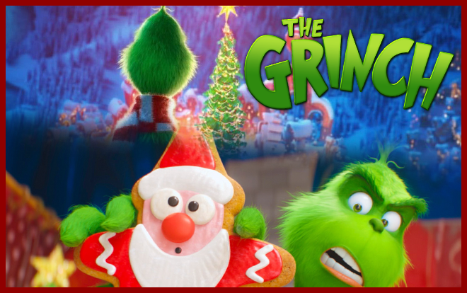 'The Grinch' trang hoàng các rạp chiếu bằng không khí Giáng sinh ấm cúng