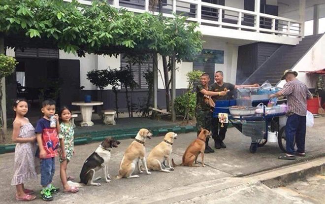 Bức ảnh 'tứ đại nhà boss' xếp hàng đi mua thịt nướng chắc chắn khiến ai cũng phì cười