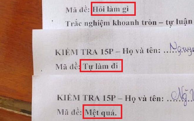 Khóc thét với loạt mã đề 'bá đạo' của giáo viên khiến học trò chỉ biến câm nín 'từ giờ hết cả trao đổi bài'