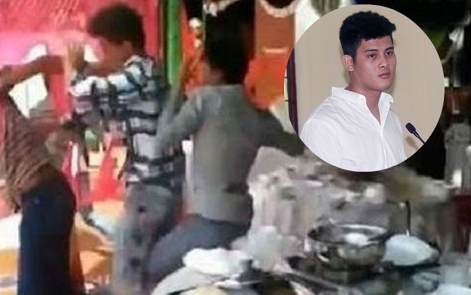 2 lần 'cao hứng' giật micro hát karaoke, người phụ nữ bị chú rể cầm ly thủy tinh đánh vào mặt tại tiệc nhóm họ